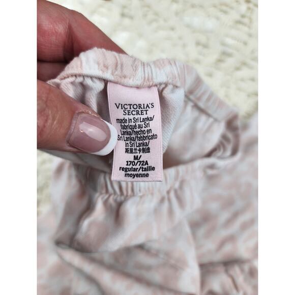 Victoria's Secret pj bottoms Pink & White Women's M soft comfort lounge sleep - Picture 3 of 10